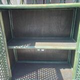 Green bamboo bookcase