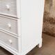 Commode vintage en rotin blanc