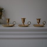 Brass candlesticks, cellar rat models