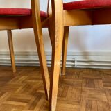 Pair of red bistro chairs