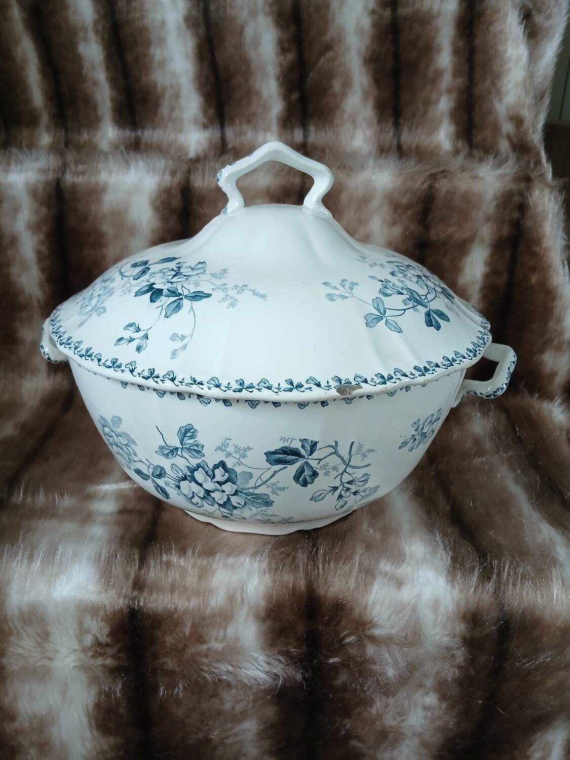Antique soup tureen in ironstone