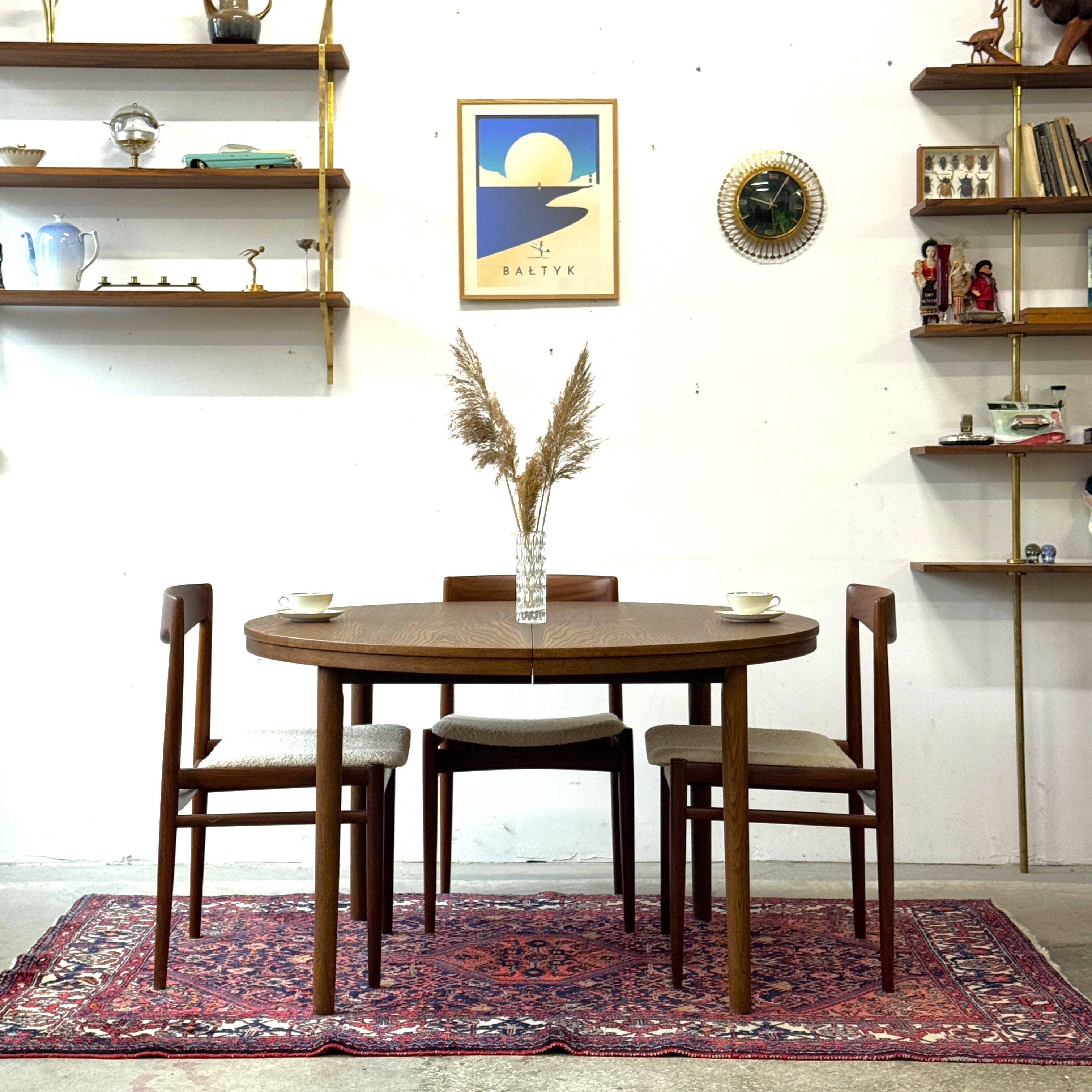 Table extensible en chêne, Danemark, années 1960/1970, vintage, milieu du siècle moderne