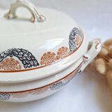 HBCM Pauline model orange and black soup tureen