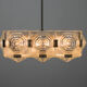 Brutalist Glass Chandelier by Kamenicky Senov, 1970s