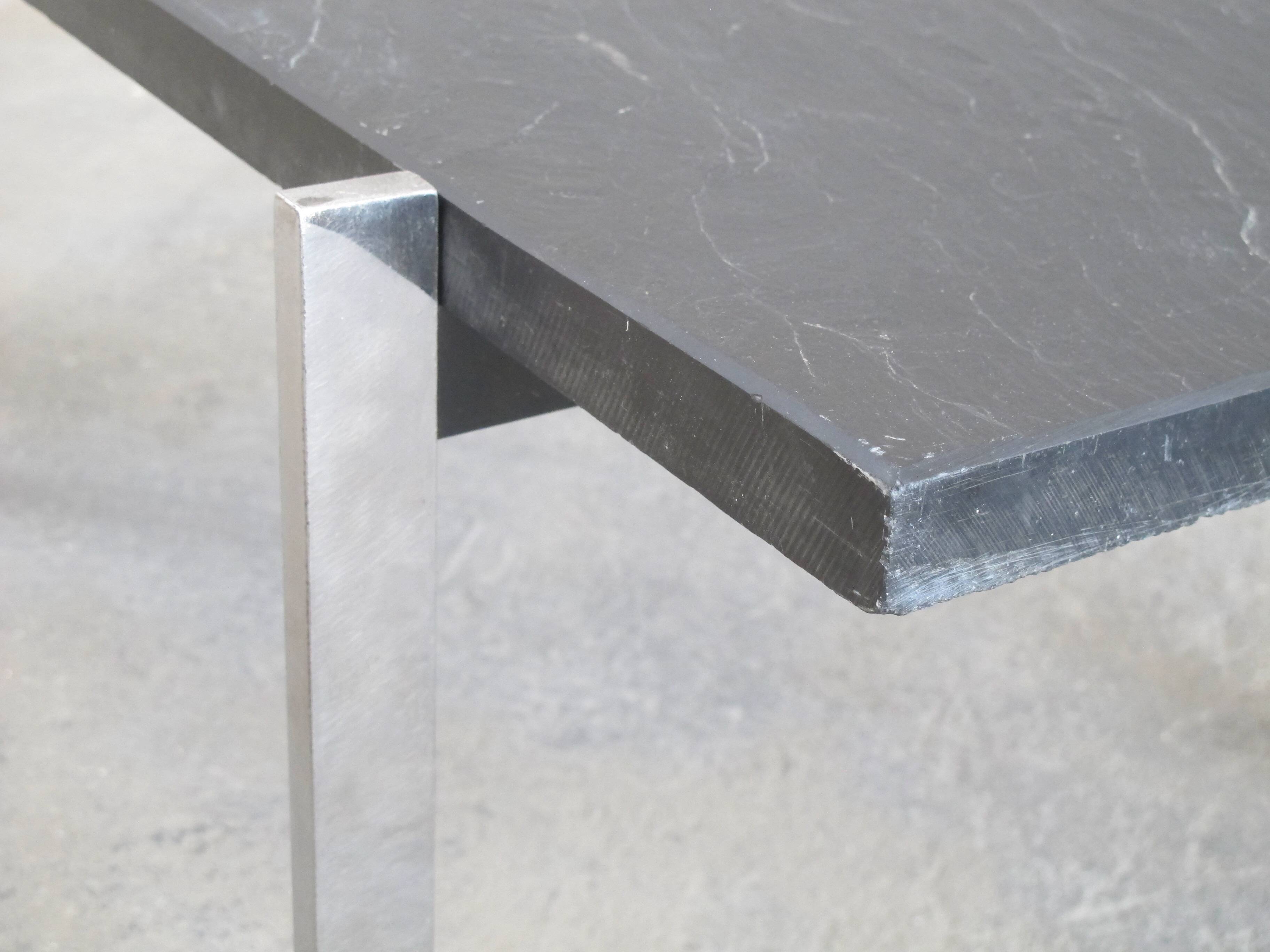 Slate stone coffee table France 1950