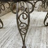 René Drouet coffee table in metal and black marble