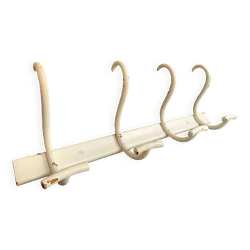 Fischel curved wood wall coat rack, Art Deco
