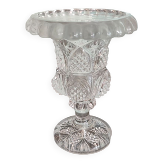 Vase on cut crystal stand