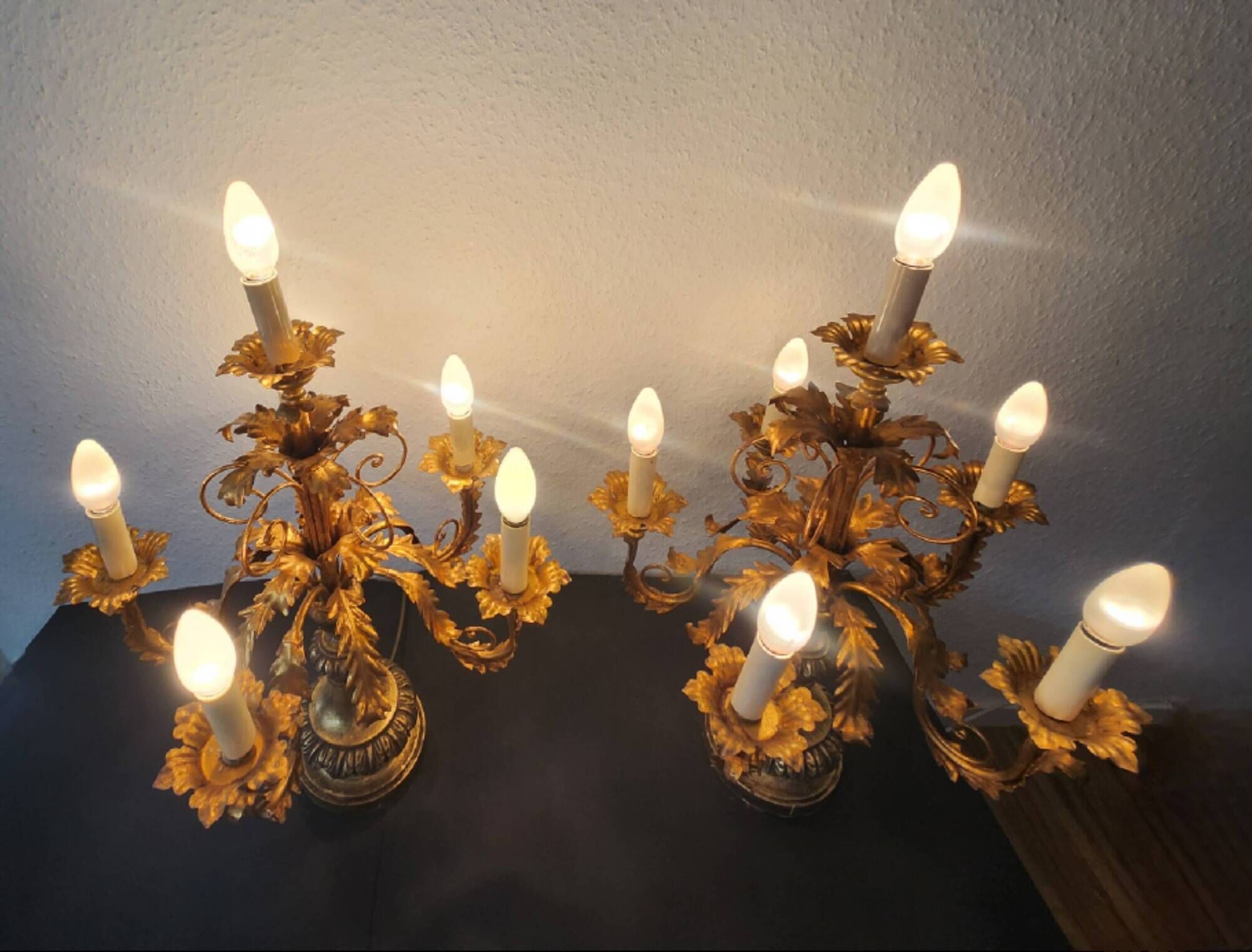 Antique gilded hand-forged hand-carved Florentine Louis XV, Italy