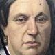 Oil painting on canvas XIX portrait Chevalier d'Eon