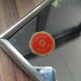 Vintage barber mirror, with chain, Combastel, made in France