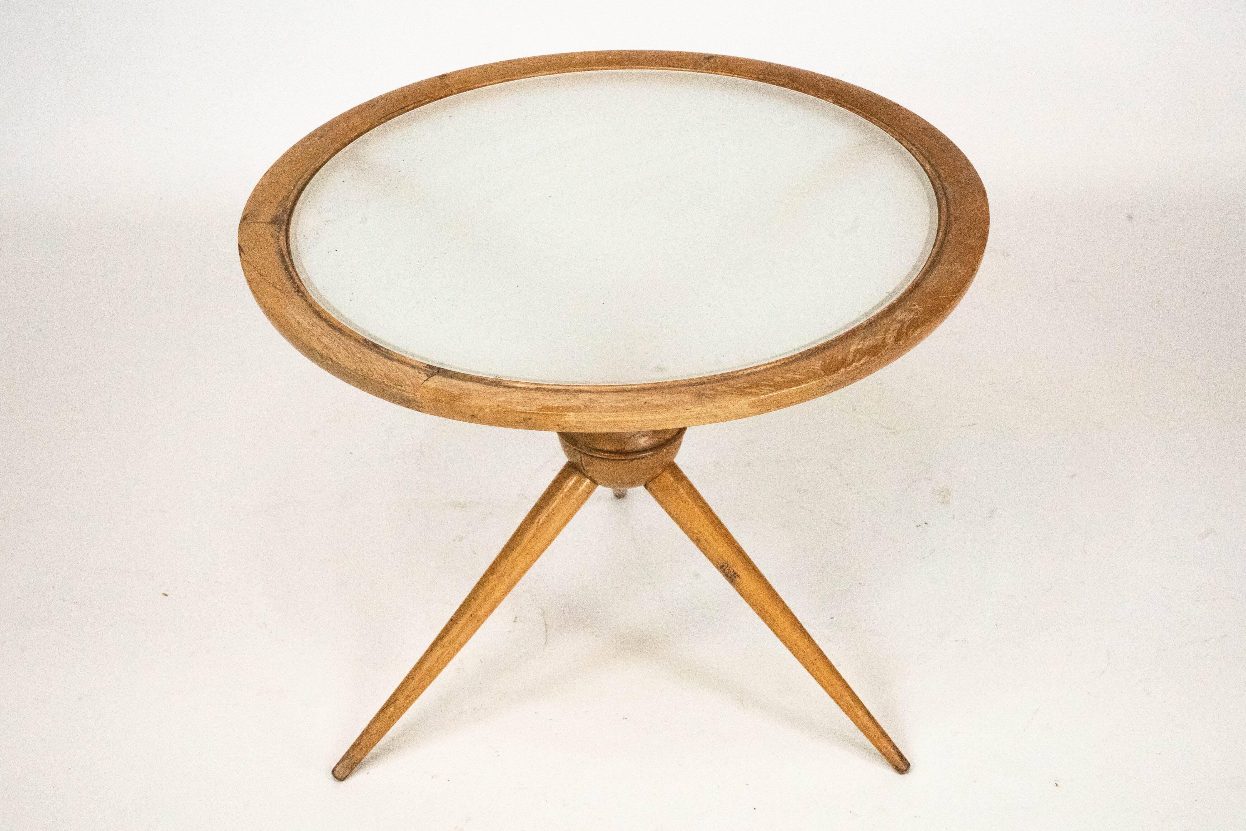 Mid-century round coffee table by Cesare Lacca, Italy, 1950s.