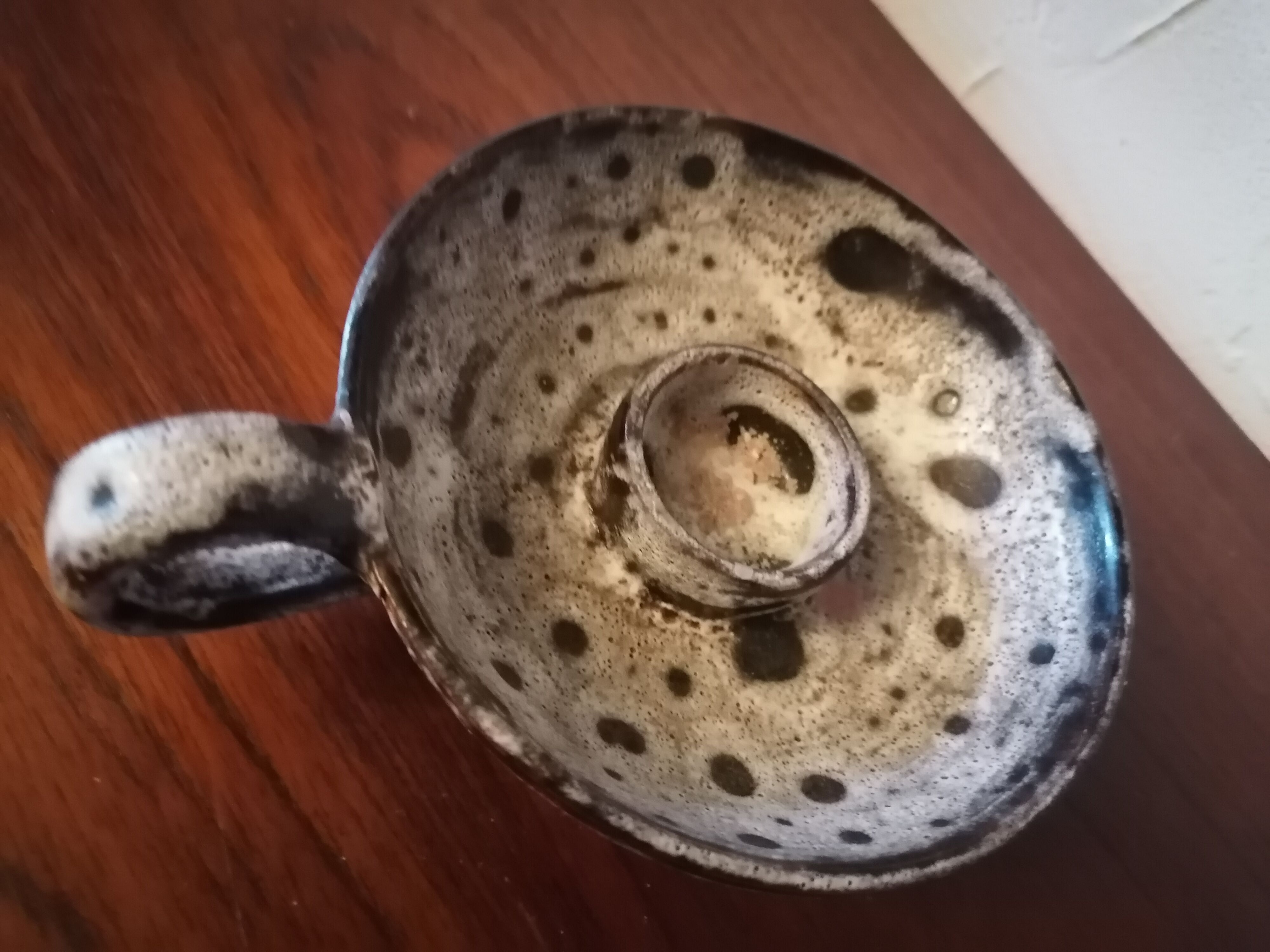 Candle holder fat lava 1960 style vallauris