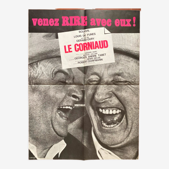 Affiche cinéma originale "Le Corniaud" Louis de Funes, Bourvil 60x80cm 1965