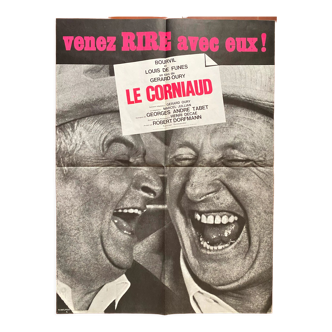 Affiche cinéma originale "Le Corniaud" Louis de Funes, Bourvil 60x80cm 1965