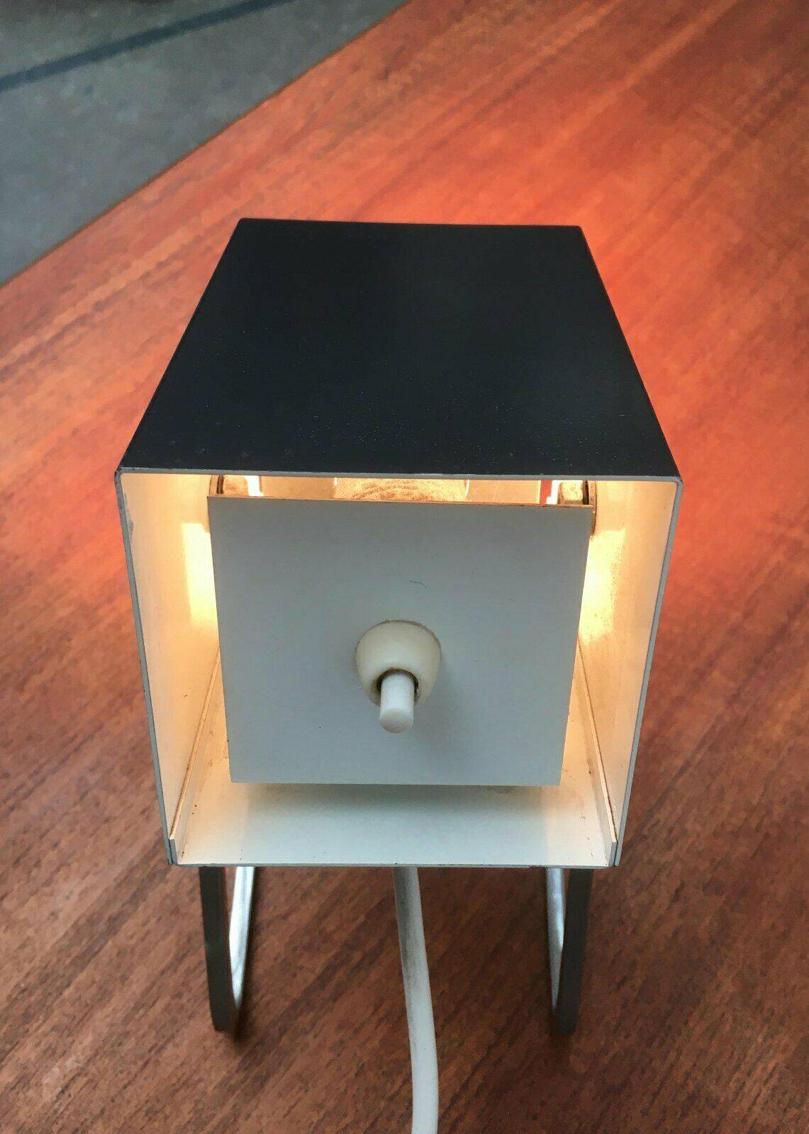 Mid-century German cube table lamp by Kaiser Idell Leuchten.
