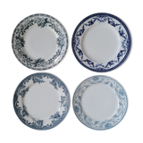 Quartet flat blue plates dessert 39
