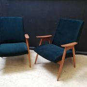 Pair of armchairs pink, czech