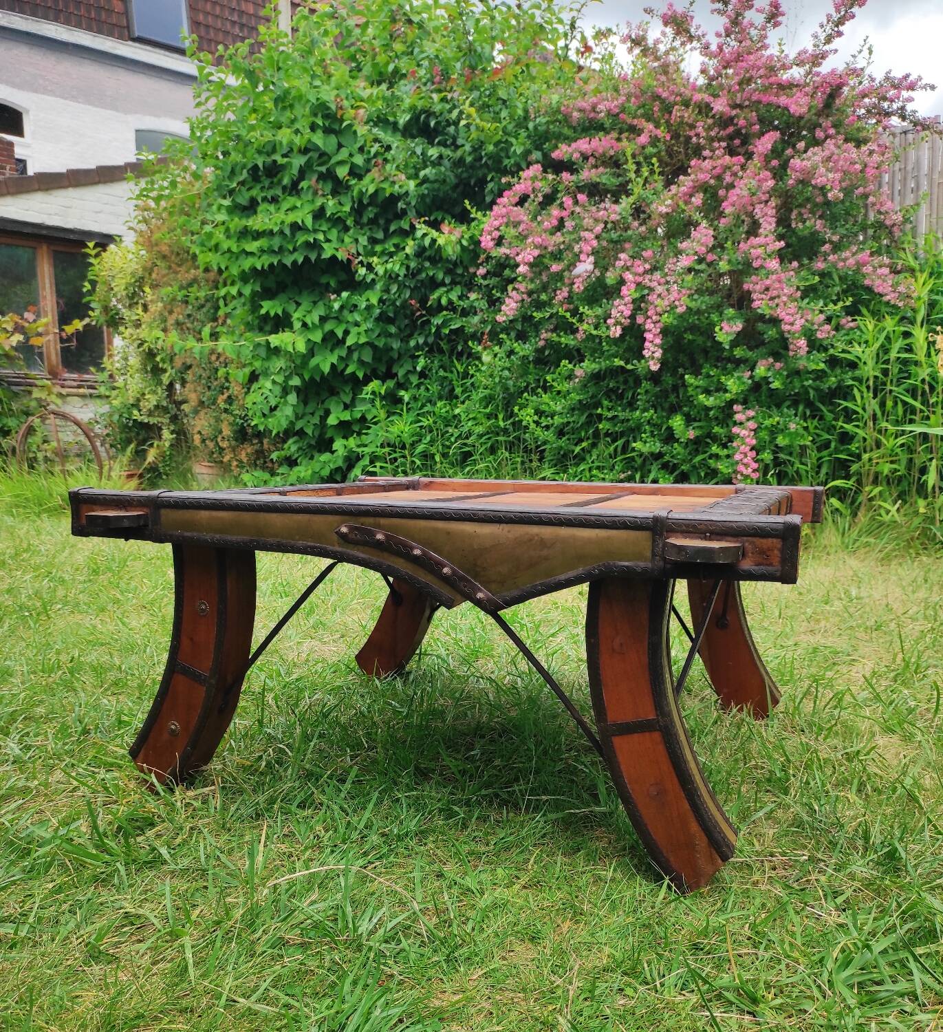 Vintage Indian coffee table "Ganga Jamuna" - Rajasthan