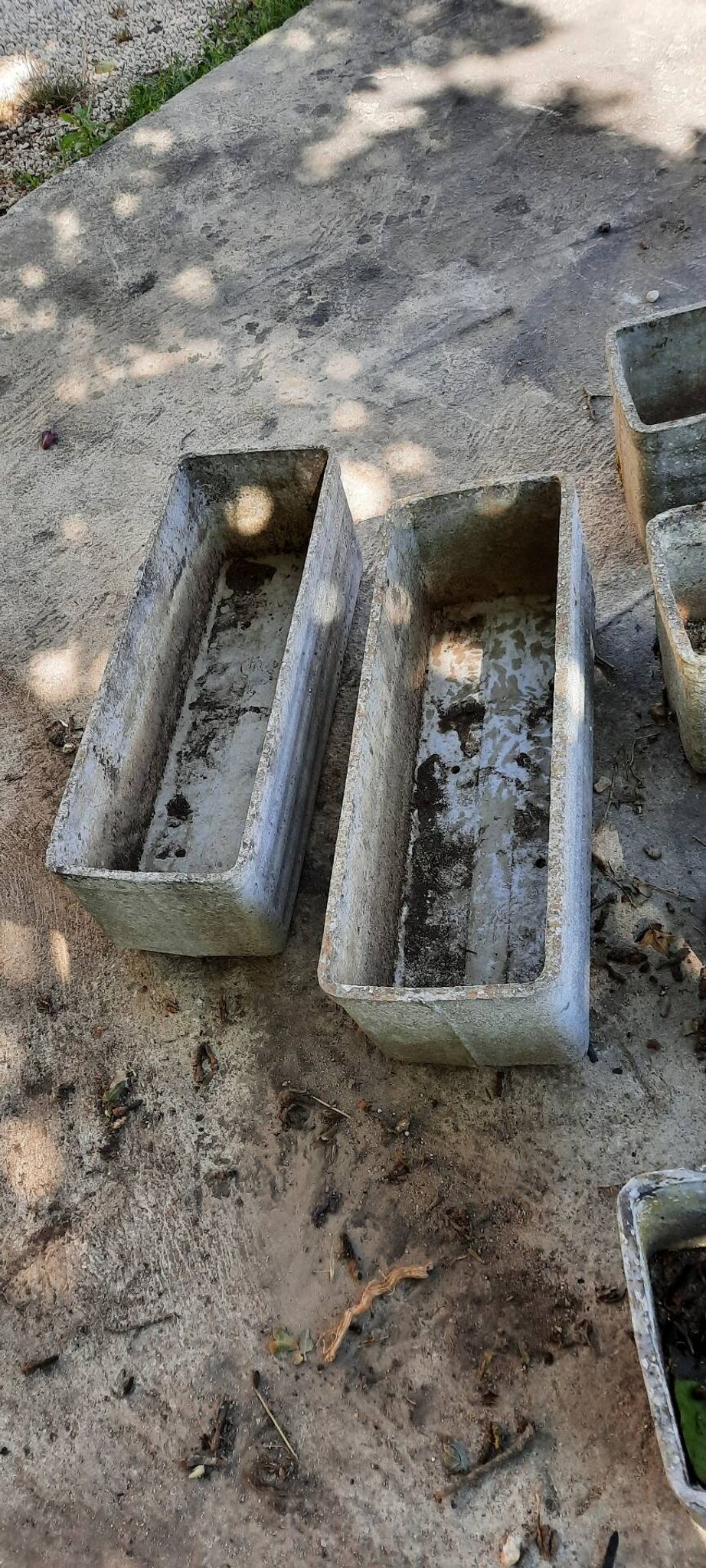 6 jardinières en fibrociment