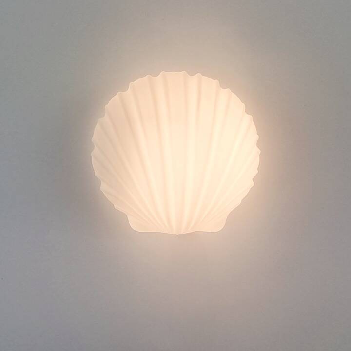 Shell-Shaped Opaline Glass Wall Light from Limburg, Germany, 1970s