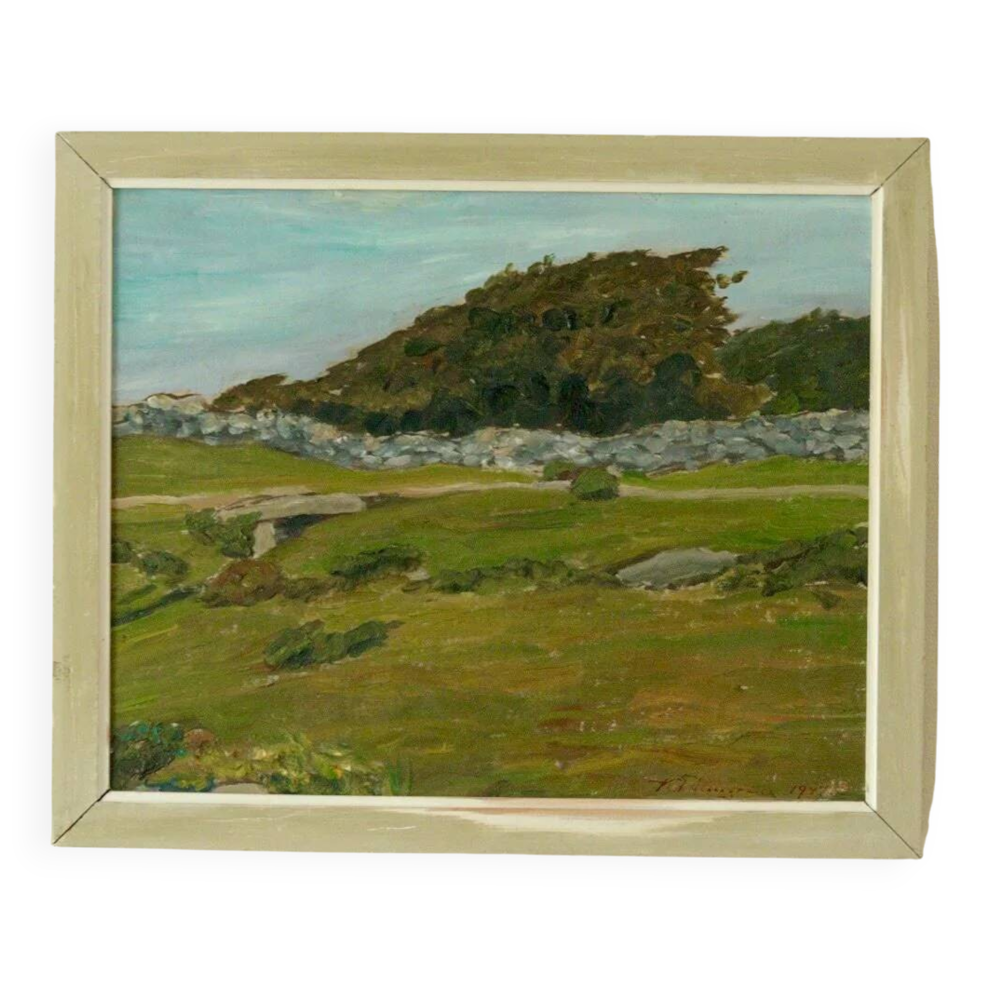 Original oil on canvas from the mid-20th century – landscape