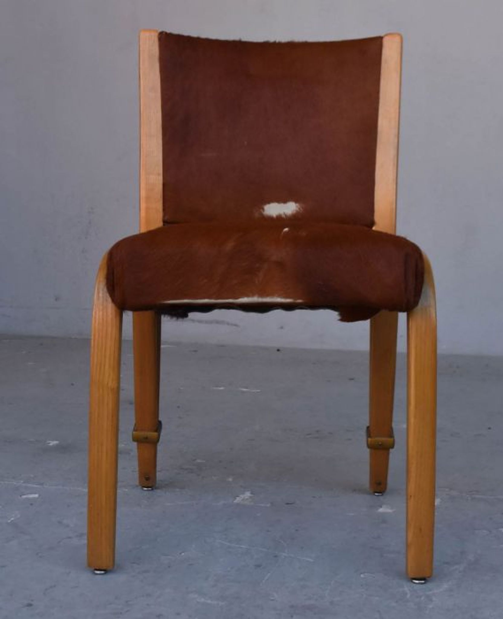 Série de 4 chaises Von Bode édition Steiner cuir de poulain