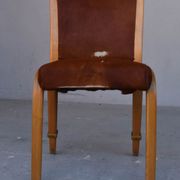 Série de 4 chaises Von Bode édition Steiner cuir de poulain