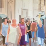 Lithograph: animated street by JP Milleliri