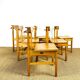 6 vintage oak chairs from the 1960s