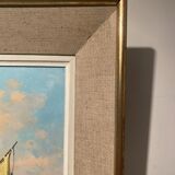 Old painting, Marine, signed, 60s/70s