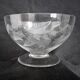 Set of 9 engraved crystal champagne glasses with fern motifs