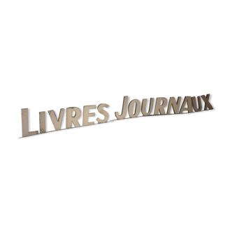 Enseigne ancienne de magasin « livres journaux »