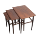 Nesting tables in rosewood, mid-1960s Denmark