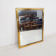 Miroir rectangulaire en laiton vintage