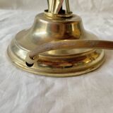 Old brass accent lamp in the shape of a flower