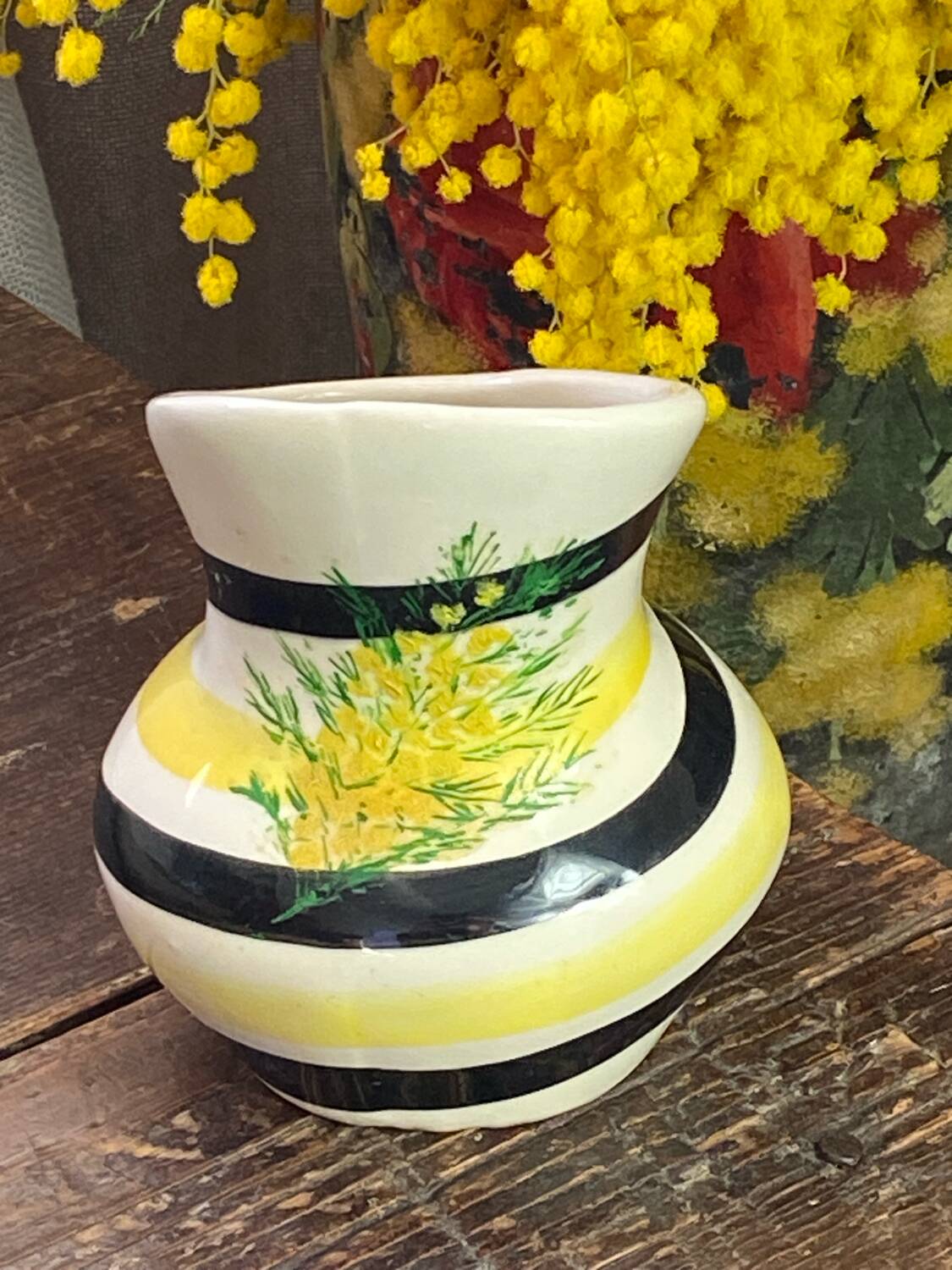 Mini vase, mimosa, ceramic, Poët Laval