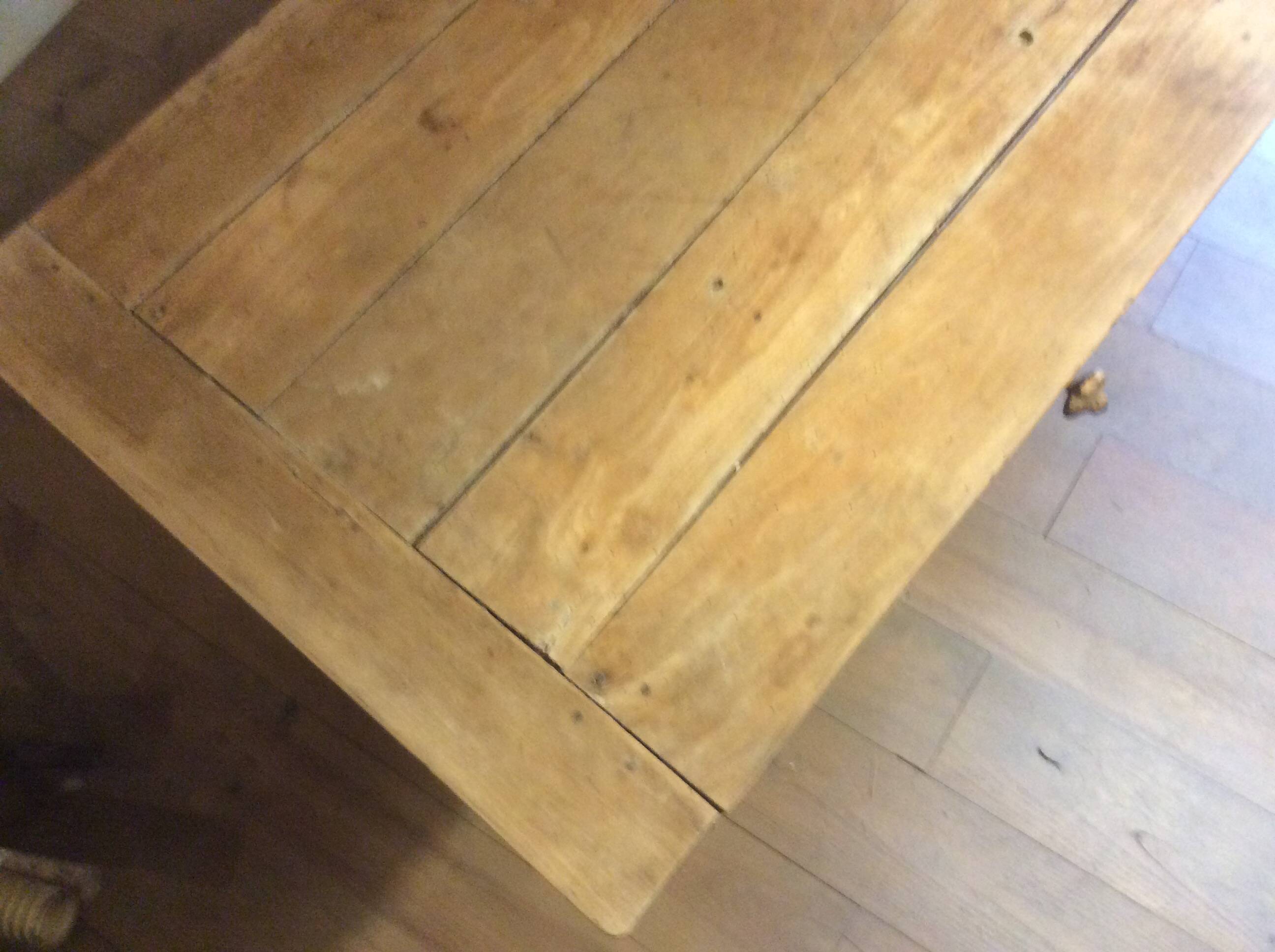Two-drawer farmhouse table