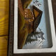 Vintage alpine table in carved and painted wood - signed