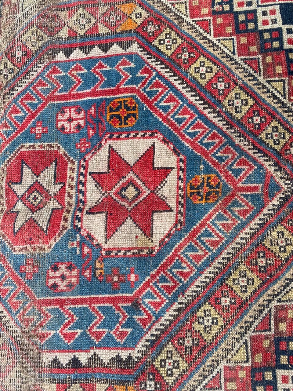 Antique carpet chirwan daghistan handmade 177x350 cm
