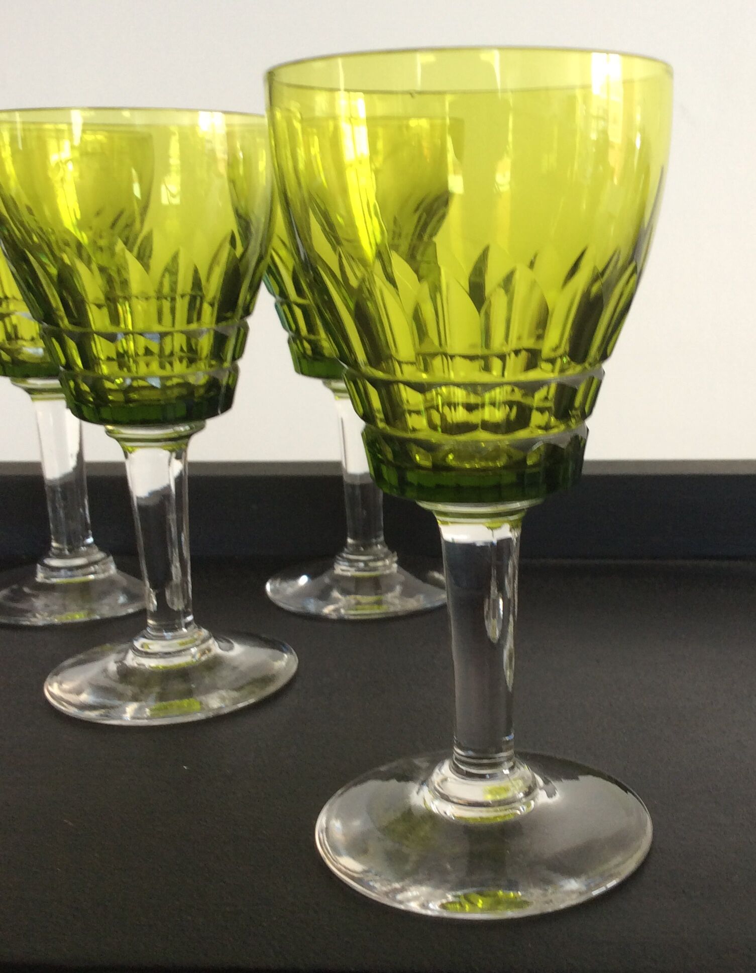 Série de 6 verres à pieds vintage