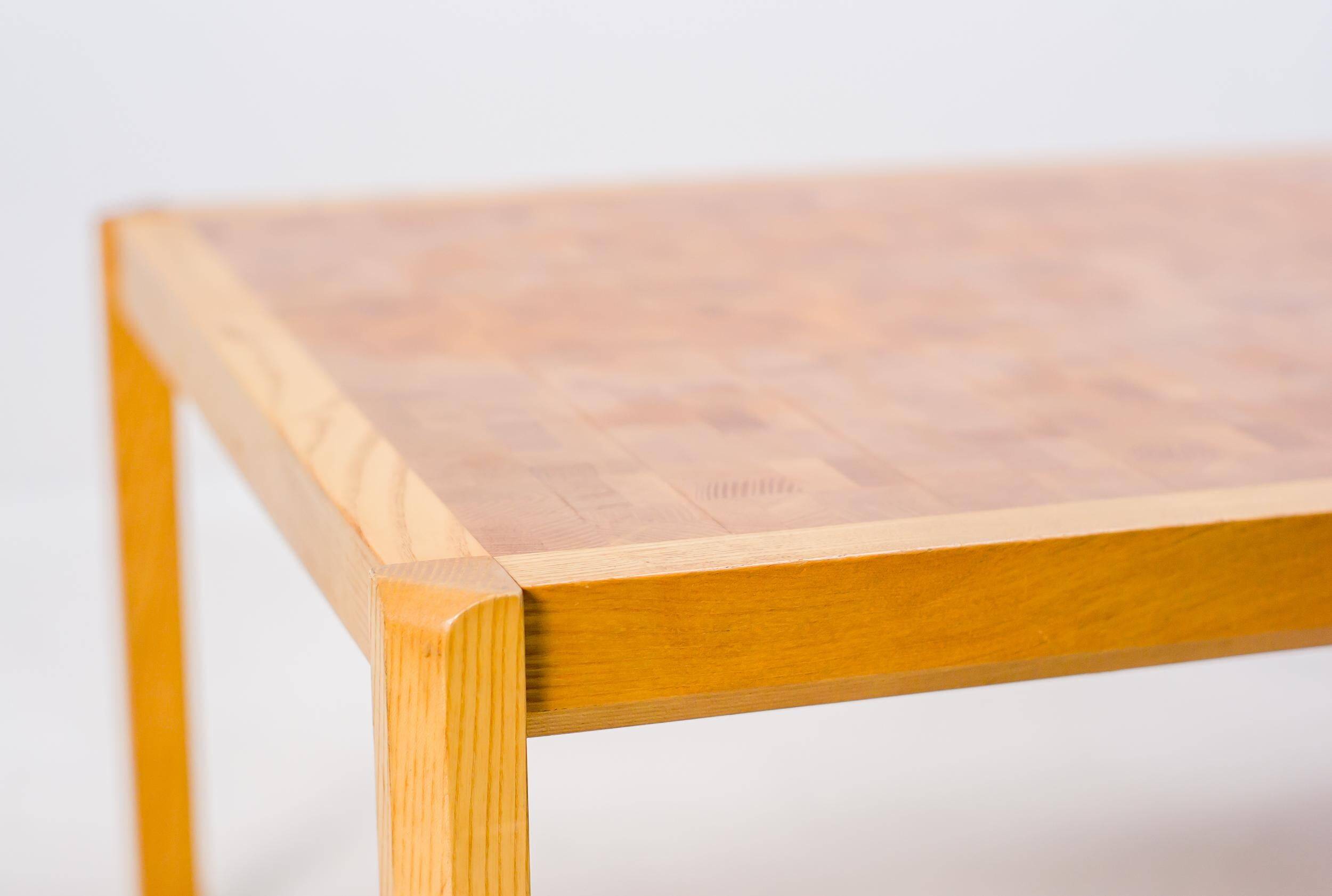 Grom Lindum coffee table, solid ash, The Scandinavian Modern Design, 1970s