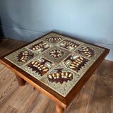 60s coffee table with “tiki” motif Raymond Corroyez