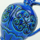 large italian mid century italica ars jug VASE jug rimini blue glaze