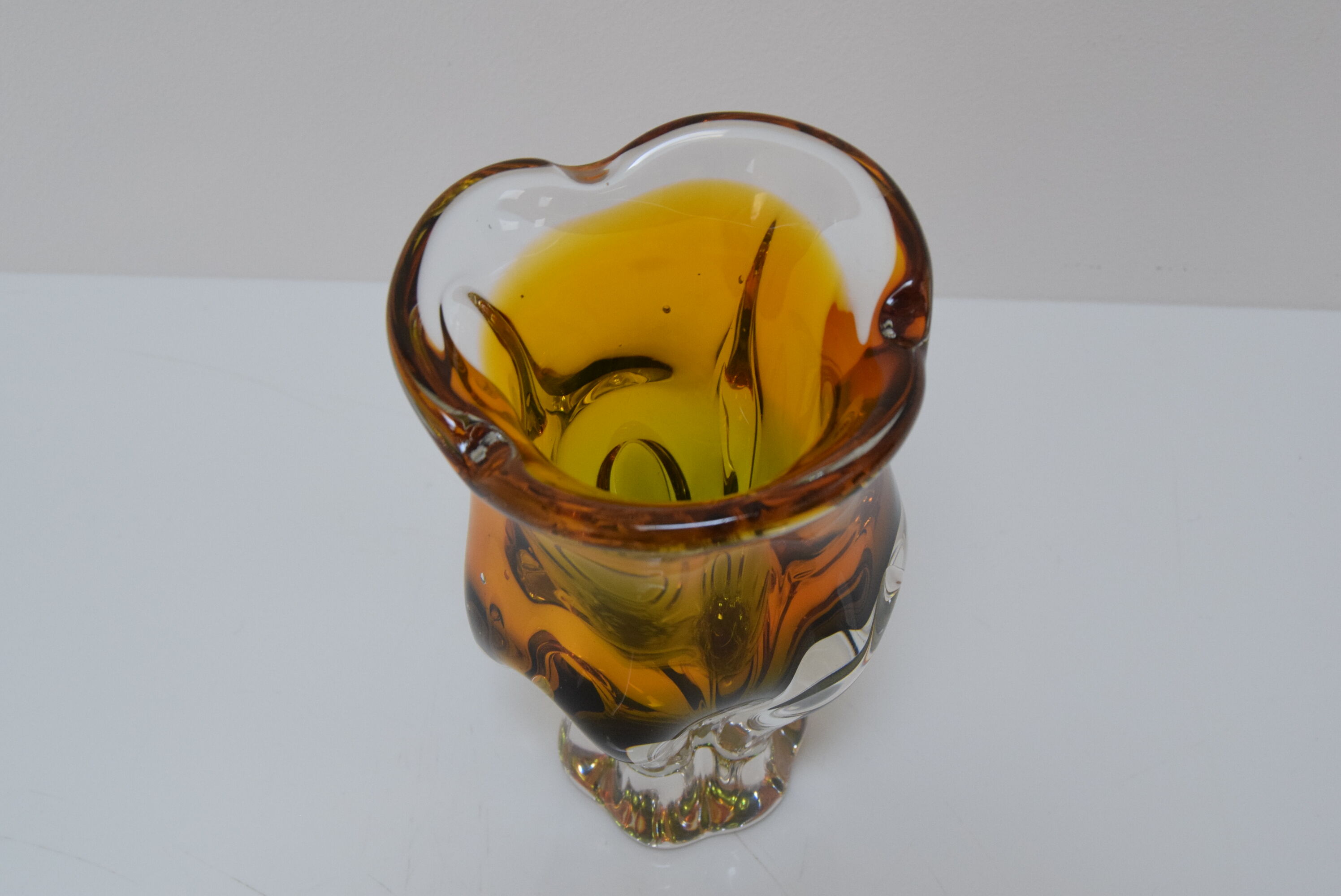 Art Glass Vase by Josef Hospodka for Glasswork Chribska,1960's.