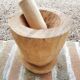 Mortier et pilon en bois vintage 1960