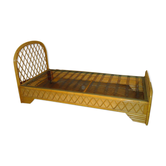 Vintage rattan bed