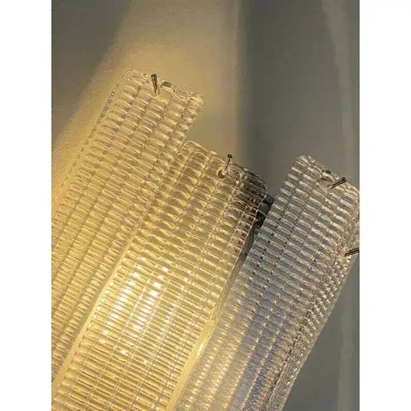 Simoeng “Listelli” Murano Glass Wall Sconce with Diamond Strips - Set 4