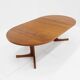 Vintage Danish round extendable dining table from the 1960s, Denmark.