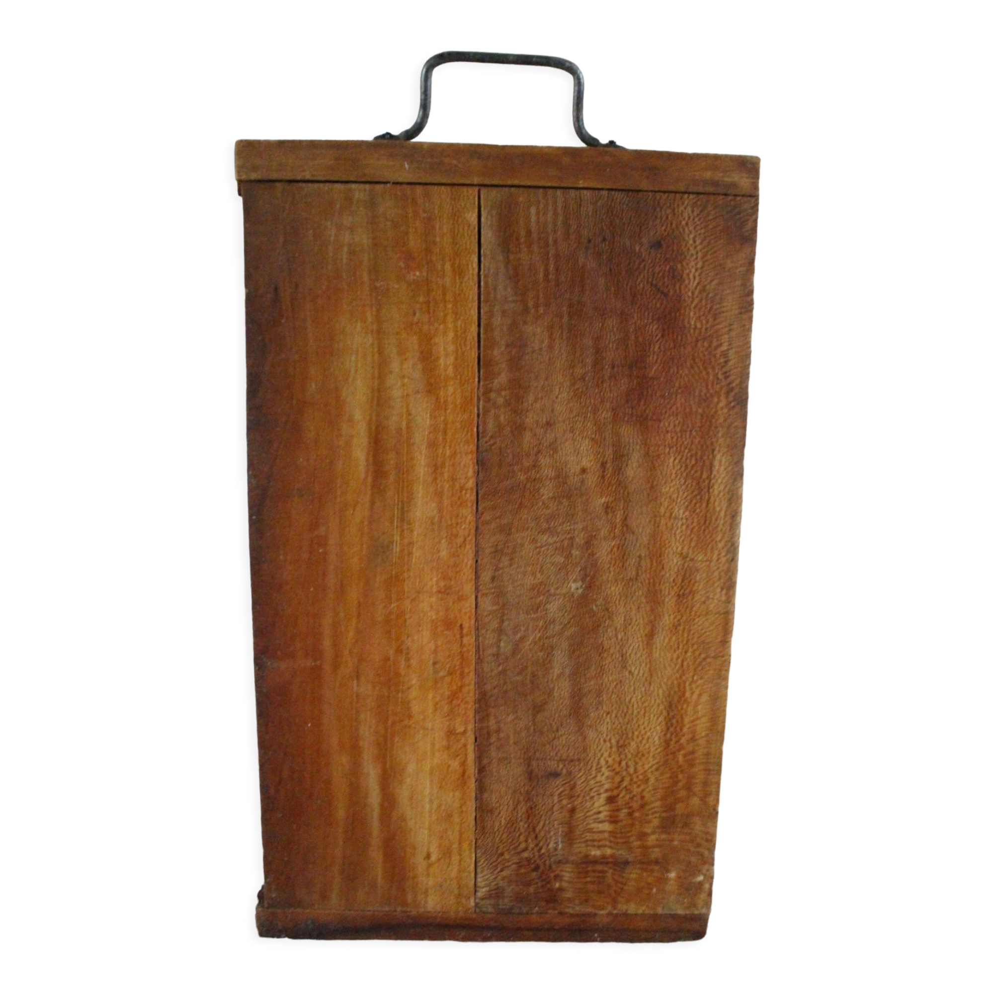 Wooden board metal handles